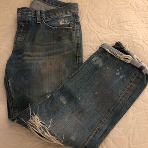 Madewell Straight Slouch distressed jeans